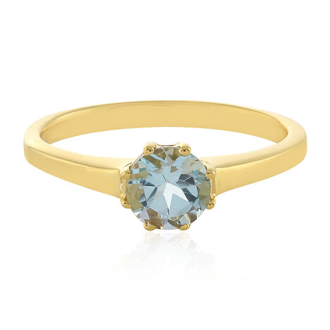 Himmelblauer Topas-Silberring