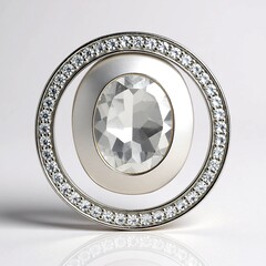 Ciondolo in argento con Topazio Bianco (MONOSONO COLLECTION)