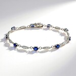 Bracciale in oro con Zaffiro Ceylon Blu (CIRARI)