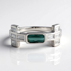 Anello in argento con Indicolite (Adela Silber)