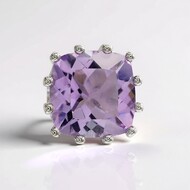 Colgante en plata con Amatista Rosa de Francia
