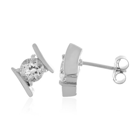 Orecchini in argento con Topazio Bianco