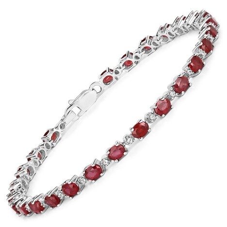 Madagaskar-Rubin-Silberarmband