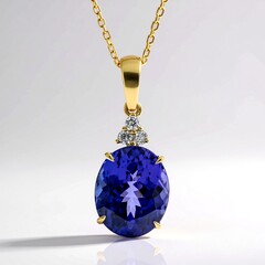 Collana in oro con Tanzanite AAA