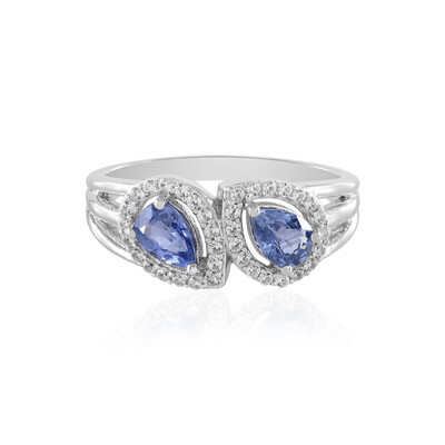 Anello in argento con Zaffiro Ceylon Blu (non riscaldato)