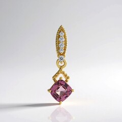 Ciondolo in oro con Spinello Rosa