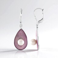 Orecchini in argento con Perla d'Acqua Dolce Bianca (Adela Silber)