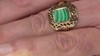 Anillo en plata con Malaquita (Ornaments by de Melo)