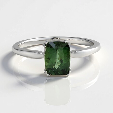 Anello in argento con Apatite Cromo
