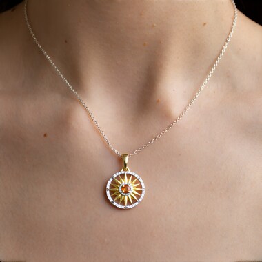 Ciondolo in argento con Cianite Arancione