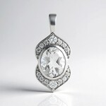 Ciondolo in argento con Quarzo Bianco