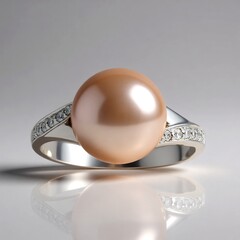 Anello in argento con Perla Ming Porpora (TPC)