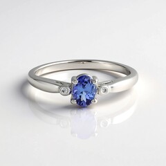 Anello in argento con Tanzanite