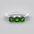 Anello in argento con Diopside Russo