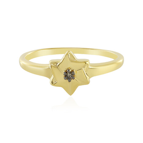 Bague en argent et Diamant champagne SI1