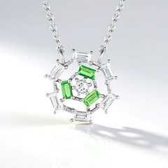 Collana in argento con Lemshuku Tsavorite