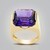Anello in oro con Ametista Zambiana (de Melo)