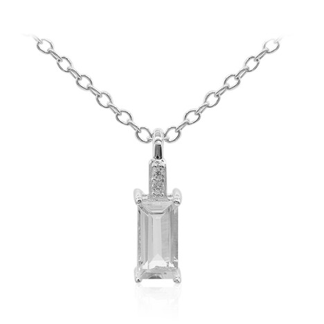 Collar en plata con Topacio blanco