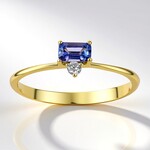 AAA-Tansanit-Goldring (CIRARI)