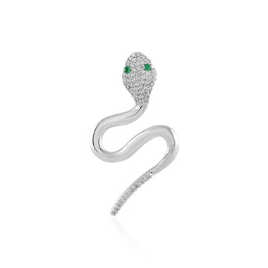 Ciondolo in argento con Smeraldo Colombiano (MONOSONO COLLECTION)