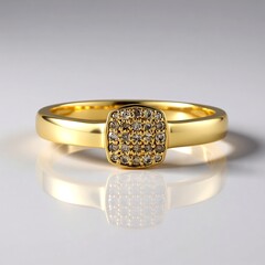 Anello in oro con Diamante Champagne I2 (de Melo Gold)