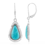 Pendientes en plata con Turquesa azul del Mohave Kingman (Jones Lee)