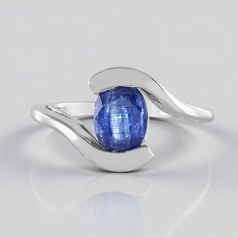 Anello in argento con Cianite del Nepal