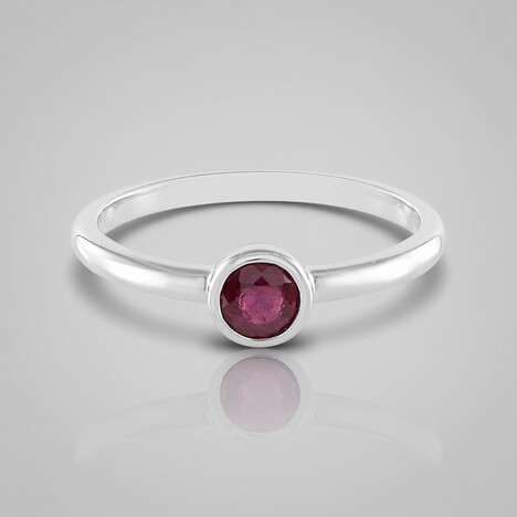 Anello in argento con Rubino del Madagascar