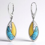 Orecchini in argento con Ambra Milky Baltica (dagen)