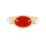 Zilveren ring met een carneool (KM by Juwelo)