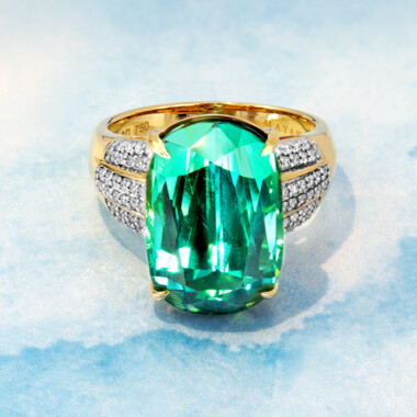 Bague en or et Indicolite (AMAYANI)