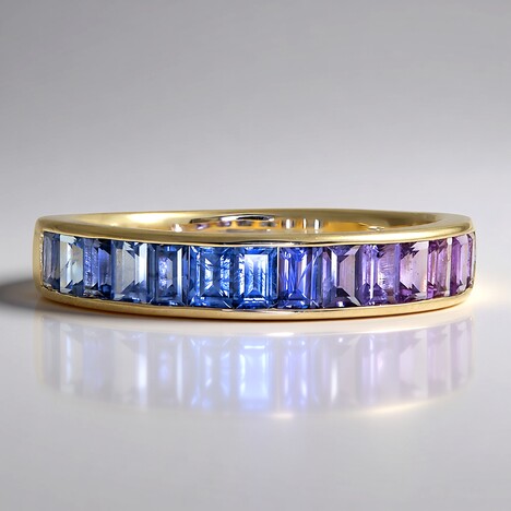 Anello in oro con Zaffiro Fancy (CIRARI)
