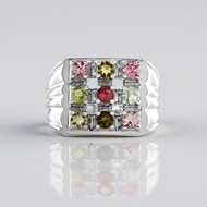 Anillo en plata con Turmalina