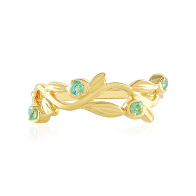 Anillo en plata con Esmeralda de Rusia