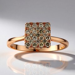 Anello in oro con Diamante Rose de France SI1 di Argyle (Annette)