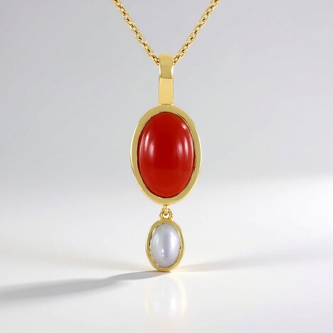 Collier en argent et Cornaline (KM by Juwelo)