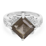 Rauchquarz-Silberring