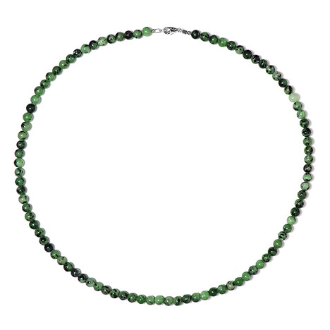 Collier en argent et Rubis Zoïsite