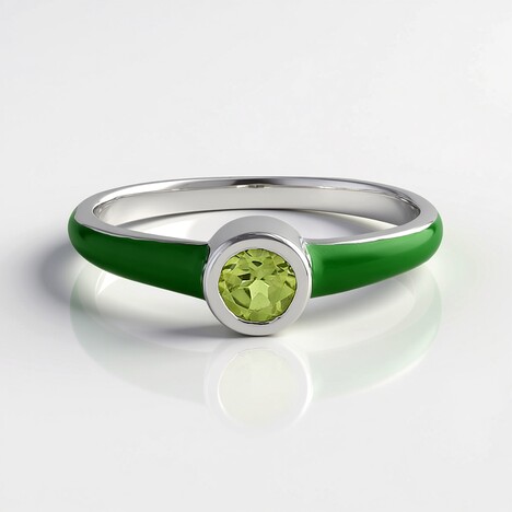 Anello in argento con Peridoto