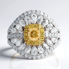 Anello in oro con Diamante Giallo SI2 (CIRARI)