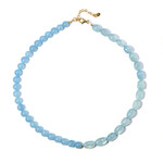 Aquamarin-Silberhalskette