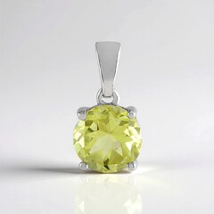 Ciondolo in argento con Quarzo Ouro Verde