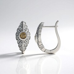 Orecchini in oro con Diamante Champagne I2 (de Melo)