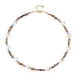 Edelstein-Silberhalskette