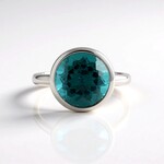 Anello in argento con Fluorite Blu Caraibico