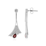 Mozambique Garnet Silver Earrings (MONOSONO COLLECTION)