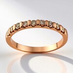 Anello in argento con Diamante Rose de France SI1 di Argyle (Annette)