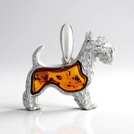 Colgante en plata con Ámbar báltico cognac (dagen)