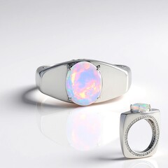 Anello in argento con Opale di Welo (de Melo Essence)