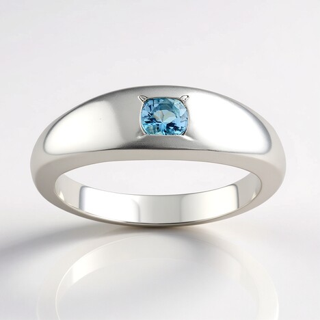 Anello in argento con Acquamarina del Mozambico (Pallanova)